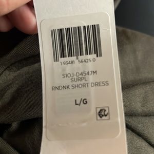 Eileen Fisher green tee shirt dress